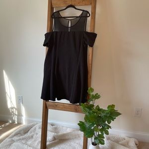 Cold Shoulder Black Dress